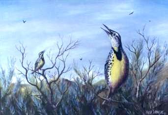 Meadowlark Duet by Nevada Dansie  1996, private collection